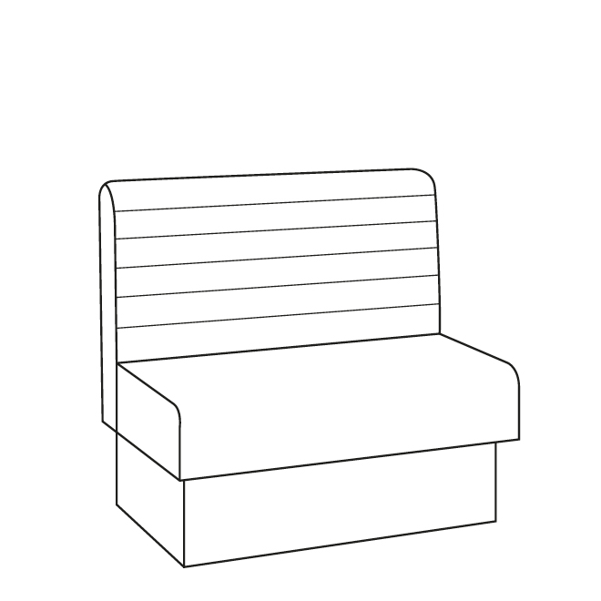 Banquette Seating - Horizontal Fluted