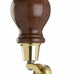Turned Leg - Brass Castor