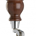 Turned Leg - Chrome Castor