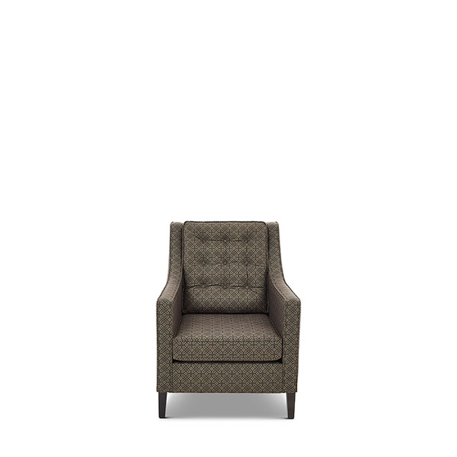 Orto luxe low back chair shown with a button back