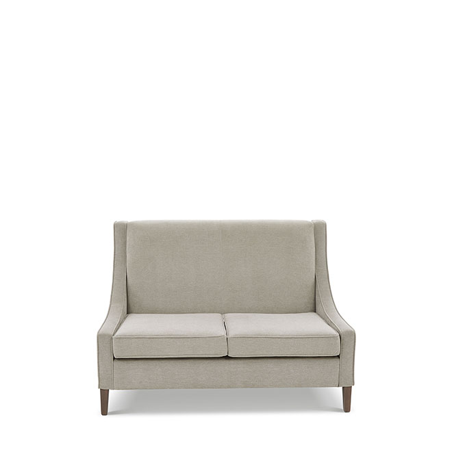 orto low back low arm sofa upholstered in sark with a loose cushion