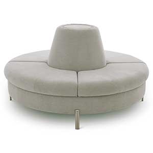 Thorpe ottoman in sark with a plain back