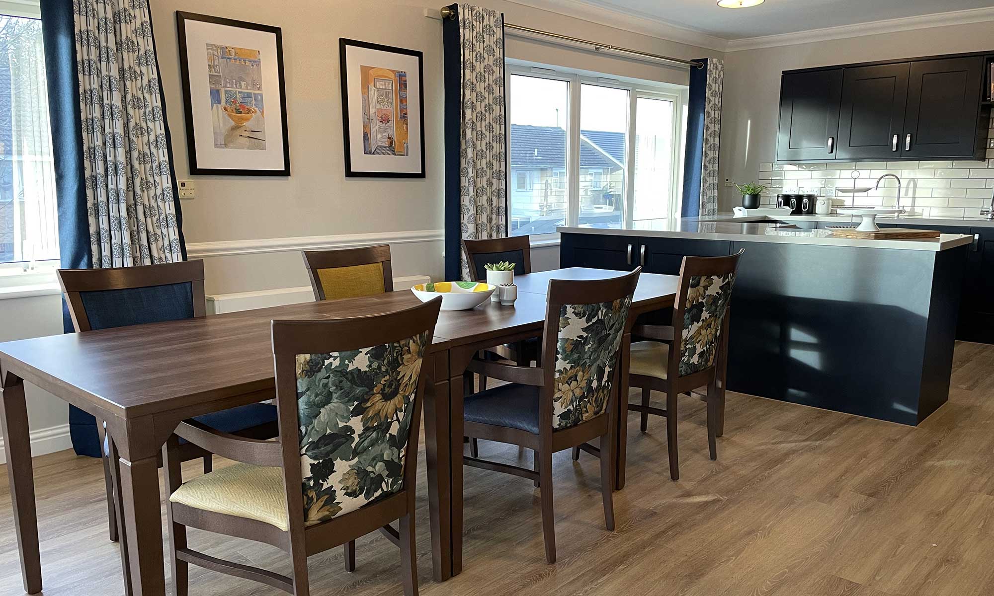 Dining room at Amberley Court with the Addison dining table and Sienna dining chairs