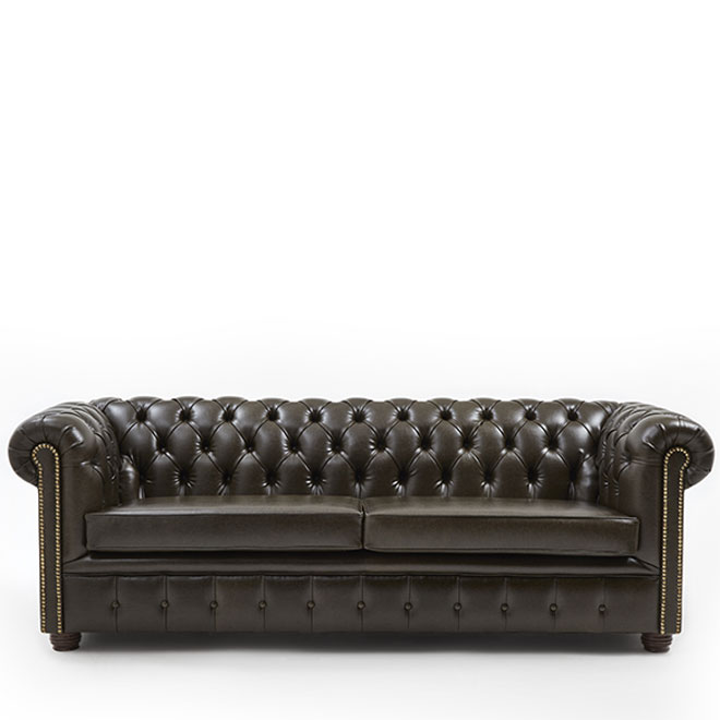 Clarence Three Seater Sofa - Button Back